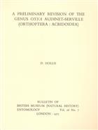 A Preliminary Revision of the Genus Oxya Audinet-Serville (Orthoptera: Acridoidea)