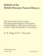 The Taxonomy of the western European Grasshoppers of the genus Euchorthippus, with special reference to their songs (Orthoptera: Acrididae)