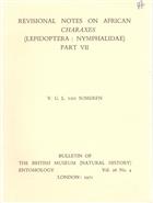 Revisional Notes on African Charaxes (Lepidoptera: Nymphalidae). Part VII