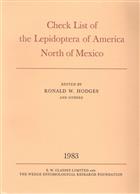 Checklist of the Lepidoptera of America North of Mexico