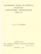Revisional Notes on African Charaxes (Lepidoptera: Nymphalidae). Part IX