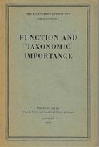 Function and Taxonomic Importance: A Symposium