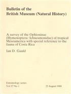 A survey of the Ophioninae (Hymenoptera: Ichneumonidae) of tropical Mesoamerica with special reference to the fauna of Costa Rica