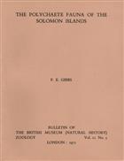 The Polychaete Fauna of the Solomon Islands