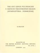 The Ant Genus Polyrhachis F. Smith in the Ethiopian Region (Hymenoptera: Formicidae)