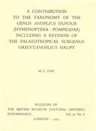 A Contribution to the Taxonomy of the Genus Anoplius Dufour (Hymenoptera: Pompilidae): Including a Revision of the Palaeotropical Subgenus Orientanoplius Haupt