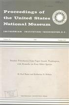 Benthic Polychaetes from Puget Sound, Washington with Remarks on Four other Species